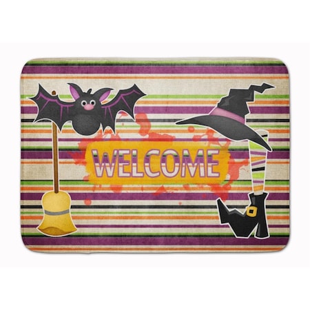 Carolines Treasures Witch Costume and Broom Halloween Machine Washable Memory Foam Mat SB3010RUG